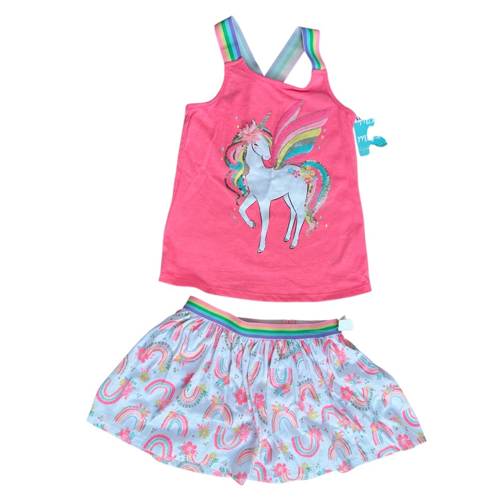 NWT unicorn 2 piece set. 5/6